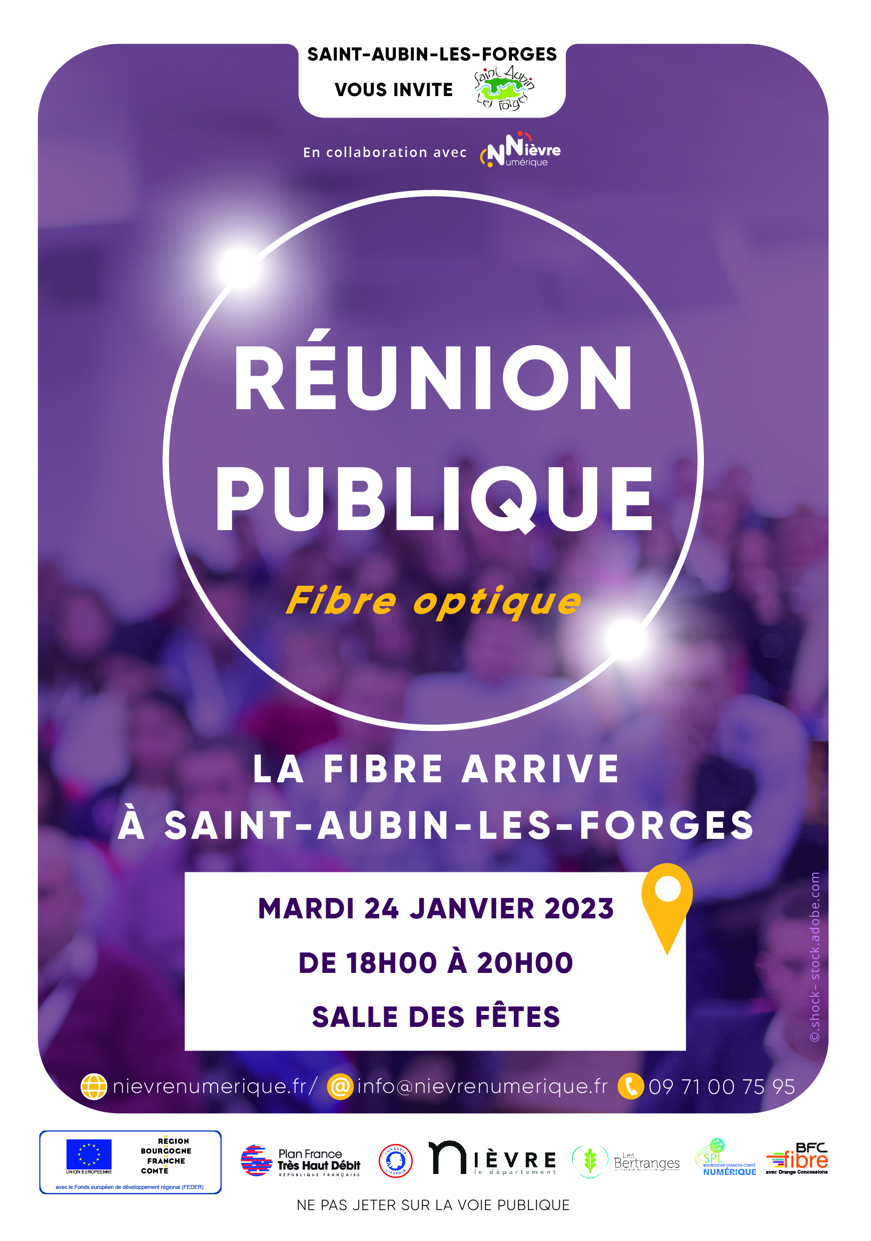 Flyer réunion publique - St-Aubin-les-Forges le 24 janvier 2023